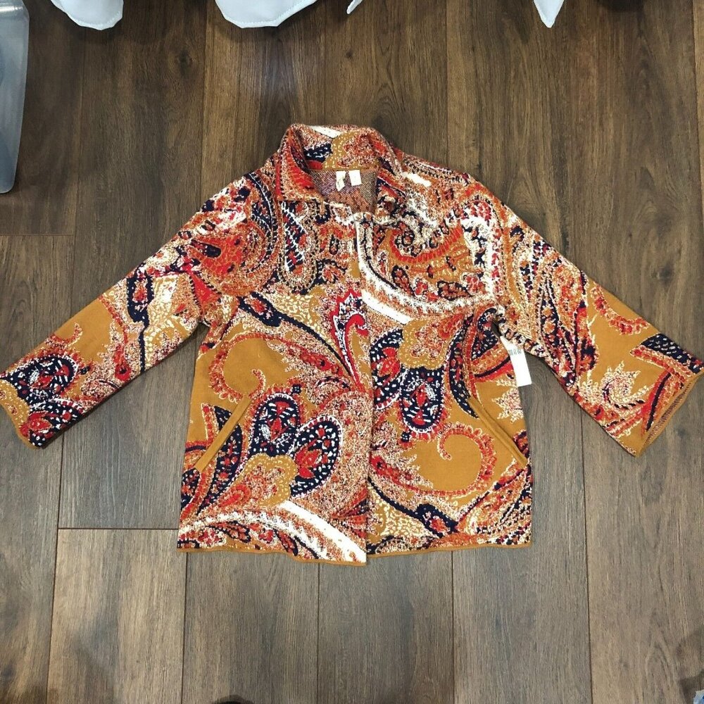 Moth By Anthropologie Sweater Cardigan Womens Size Small Paisley NWT